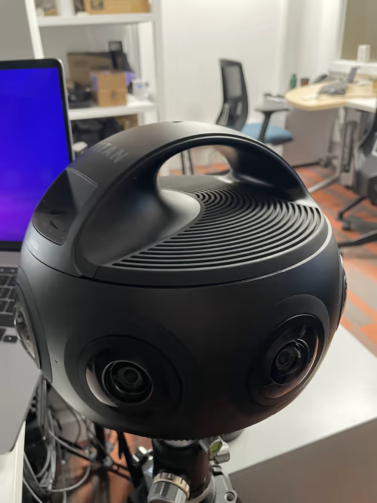Insta360 Titan 360 camera used in the Atlas production workflow.