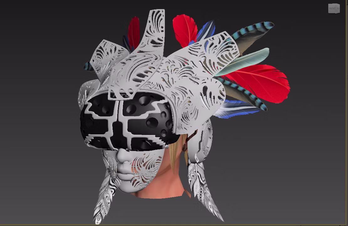 3D model of custom VR mask