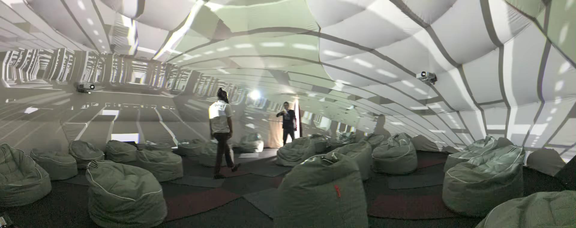 Dome interior projection test panorama