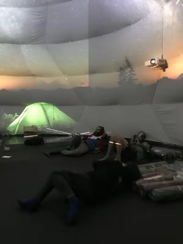 Dome interior night screening